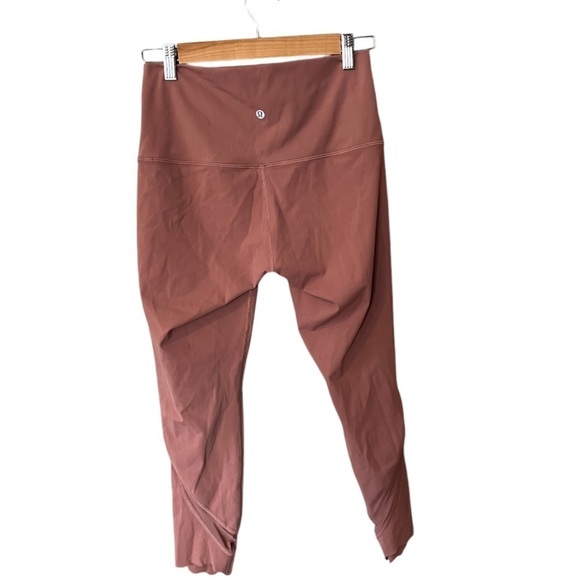 Lululemon Wunder Under High-Rise Crop 23" Scallop Full-On Luxtreme Spiced Chai - Picture 4 of 10